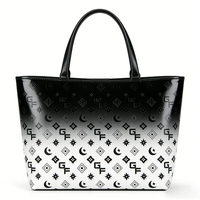 Sac fourre-tout pour femme en cuir PU tendance, grande capacité, couleur unie, fermeture éclair, portable, été automne, broderie, service OEM ODM