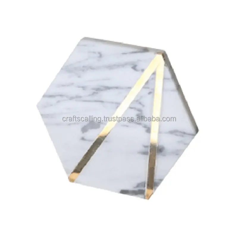 New Best Design Marble Coasters Look Tea Coffee Wine Coaster For kitchen Table Decoration & Accessories by Crafts Calling