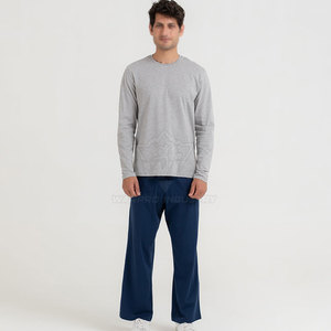 Pantalon décontracté pour homme en mélange de coton, style outdoor, coupe ample, tissu respirant, idéal pour un look décontracté. - Product Image 3