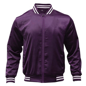 Chaquetas de satén de talla grande para hombre al por mayor con logotipo personalizado, nuevo diseño de Letterman liso para la temporada de invierno - Product Image 6