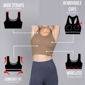 Soutien-gorge de sport pour femmes fabriqué au Pakistan en 2026, vêtements de sport pour femmes, soutien-gorge de sport en spandex et polyester, soutien-gorge de sport de qualité supérieure, dernier design - Product Image 5