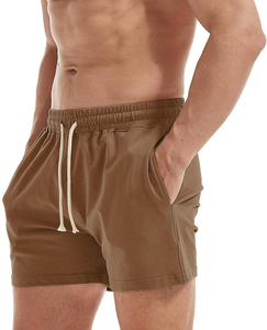 Shorts de bain pour hommes, solides, à séchage rapide, écologiques, respirants, avec cordon de serrage et poches, pour l'été - Product Image 6