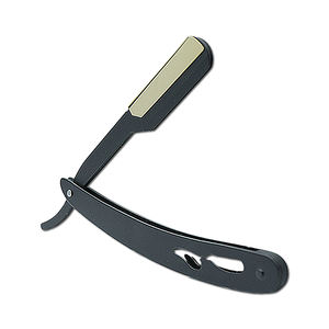 Navaja de Afeitar Profesional para Barberos, de Acero con Alto Contenido de Carbono, con Hojas de un Solo Filo y Sistema de Hojas Reemplazables - Product Image 1