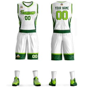 Ensemble complet d'uniformes de basketball au design unique, vêtements de sport sans manches, séchage rapide, prix abordable, uniforme de basketball pour hommes - Product Image 1