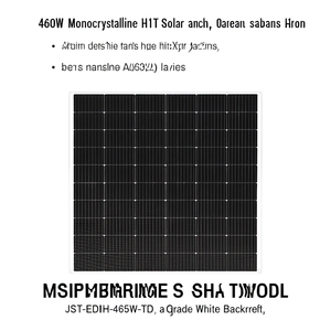 Panel Solar Monocristalino HJT de 460W JST-EDMH-465W-TD Grado A con Lámina Trasera Blanca - Product Image 2