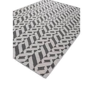 Alhambra Geometric Wool <b>Rugs</b> 9x12 Rectangle Hallway Living Room Carpet Grey & <b>Black</b> Flat Weaves ADWL-13283 - Product Image 2