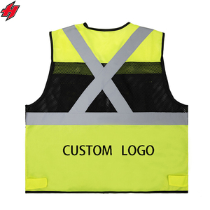 Vente en gros gilet de travail personnalisé pas cher veste sans manches multi-poches trafic construction sécurité gilet réfléchissant - Product Image 3