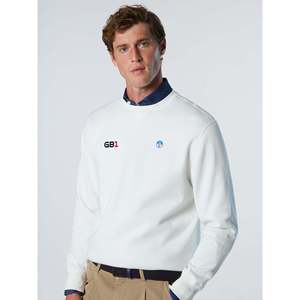 Felpa Girocollo North Sails GB1 Marshmallow Hip-Hop 100% Cotone French Terry con Logo Stampato e Ricamato in 3D - Product Image 5