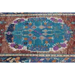 Alfombra turca clásica marrón azul de área grande 3,6X7,6 pies lana látex Rectangular Patchwork para sala de estar pasillo alfombra de habitación - Product Image 5