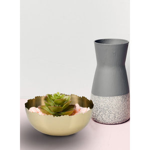 Cuenco Decorativo de Aluminio Ecológico con Baño de Latón, Forma Redonda, para Decoración del Hogar, Cocina, Mesa, Fiestas, Hecho a Mano 2025 - Product Image 2