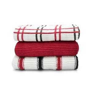 Top Indian Kitchen Lenin Exporter Geometrical Highly Soft Cotton Attractive Look <b>Embroidered</b> Golf Pink Border Kitchen <b>Towels</b> - Product Image 6