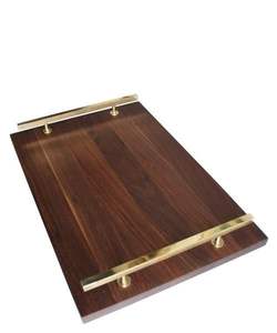 SPECIAL FARMOUSE <b>round</b> Acacia Wood Serving <b>Tray</b> for Kitchen Home or Hotel Classic Style Tableware for Party or Food Ser - Product Image 6