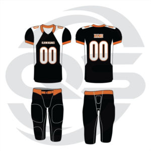 Uniforme de football américain en polyester 100% Style unique avec manches courtes respirantes de grande taille Fabriqué en Amérique en stock - Product Image 3
