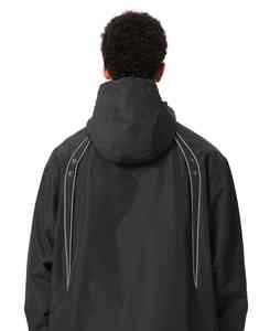 Chaquetas Impermeables de Lluvia para Hombre con Logotipo Personalizado al por Mayor, Chaqueta de Poliéster para Exteriores con Diseño de Letras en la Parte Delantera para la Temporada de Invierno - Product Image 2