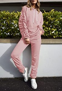 High Quality Vintage Solid Women's Jogging Tracksuit Set Soft Fitting 100% Cotton Breathable OEM Design Low MOQ - Product Image 2