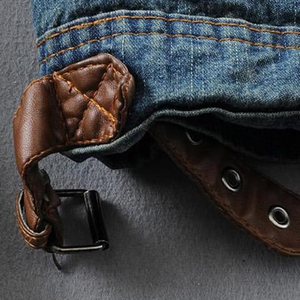 Chaquetas Vaqueras Desgarradas de Color Sólido Transpirables de Alta Calidad, Abrigos Casuales Cortos, Chaqueta Vaquera para Hombre - Product Image 6