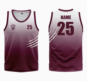 Ensemble de maillots de basket-ball sublimés sur mesure de haute qualité gilet d'équipe en polyester imprimé personnalisé en gros singulet de basket-ball - Product Image 6