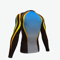 Camiseta de Compresión para Surf y Natación, Ligera, de Malla, con Protección UV, Cuello Redondo, Manga Larga, Ajuste Ceñido, Logotipo Personalizado, Secado Rápido, para Correr