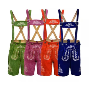 Shemax Trachten <b>Shorts</b> <b>Mens</b> Lederhosen Shaded Grey OEM Custom New Bavarian Oktoberfest Lederhosen - Product Image 1