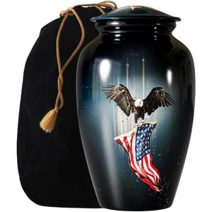 Nuevo diseño de lujo hecho a mano Metal urna elegante Almacenamiento de cenizas para memoriales familiares funerales y exhibición en el hogar de la India - Product Image 4