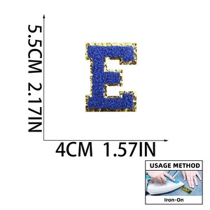 Etiqueta tejida personalizada de TPU de alta frecuencia de fábrica, etiqueta trasera de hierro, parches bordados, etiquetas, parches de alfabeto con borde cortado con láser - Product Image 5