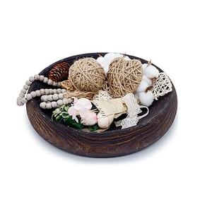 Tazón de masa de madera de tendencia superior para decoración, nuevo tazón de masa de madera, centro de mesa de comedor, frutero decorativo. - Product Image 1