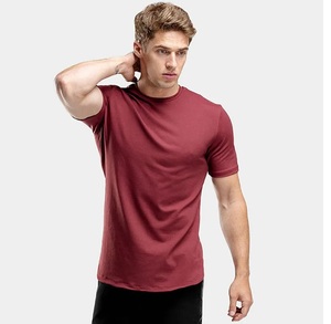 Personnalisé de haute qualité col rond hommes 95% bambou 5% Spandex T-Shirt pour hommes super doux à manches courtes hommes bambou T-Shirt - Product Image 2