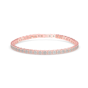 Pulsera de Plata de Ley S925 con Diamantes de Imitación en Forma de Racimo, Diseño de Diamantes Múltiples sin Fin, Regalo de Cumpleaños para Mujer - Product Image 3