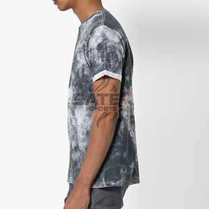 เสื้อยืดผู้ชาย ระบายอากาศได้ดี เป็นมิตรกับสิ่งแวดล้อม แห้งเร็ว สไตล์วินเทจ ล้างสีแบบแอซิด พิมพ์โลโก้ตามสั่ง พิมพ์ลายดิจิทัล ผ้าฝ้าย 100% สไตล์ดิสเทรส - Product Image 2