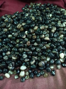 Guijarros de ónix negro pulido de alto brillo de tendencia superior piedra preciosa de venta rápida a granel para decoración Interior del hogar - Product Image 5