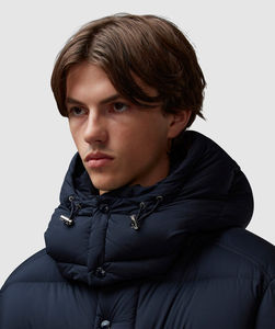 Veste matelassée unisexe PUFFIN SPORTS en toile avec logo frontal, personnalisable, anti-UV, respirante, légère, chaude, à capuche, écologique - Product Image 4