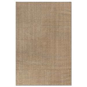 พรม 3 มิติ ทำมือ สีเบจและสีน้ำตาลล้วน ผลิตจากโพลีเอสเตอร์ สำหรับใช้ในบ้าน ห้องโถง ห้องนอน ข้างเตียง รุ่น HPL-57 รูปทรงสี่เหลี่ยมผืนผ้า - Product Image 1