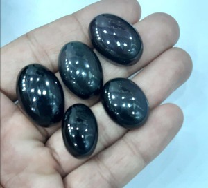 Most Party Wear Gems <b>Black</b> <b>Onyx</b> Oval Shaped Gem 10mm 15 mm Smooth Loose Stones for Wedding Jewelry - Product Image 1