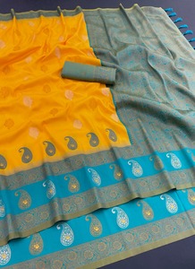 Precioso Impresionante Más vendido Glamorous Silk Saree Diseñador de lujo Ropa étnica Más de moda Exportación Blusa elegante Boutique Mujeres - Product Image 2