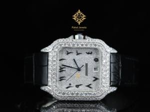 นาฬิกาข้อมือเพชรโมอิสซาไนต์สำหรับผู้ชาย ขายดี สายสแตนเลส สตีล ระบบอัตโนมัติ ประดับเพชร สไตล์ฮิปฮอป - Product Image 2