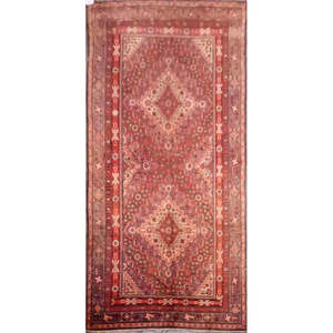Tapis de Peshawar et de Khotan noué à la main, unique en son genre, 13'4 x 6'5 Pes_Kho_277 - Product Image 1
