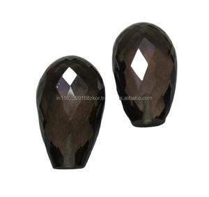 Haute qualité 10x16MM naturel Quartz fumé forme de poire à facettes coupe pierres précieuses en vrac fabricant en gros pour la fabrication de bijoux - Product Image 2