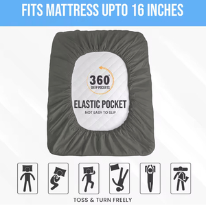 Pelindung Kasur Anti Air Berlapis Quilted dengan Penutup Elastis, Cocok untuk Kasur dengan Kedalaman hingga 16 inci, Pelindung Kasur Tanpa Suara, Dapat Digunakan Sepanjang Musim - Product Image 5