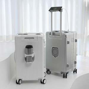 Valise Intelligente Vergia Carrier à 4 Roues avec Cadre en Aluminium Durable, Port USB, Poignée Pèse-Bagage et Serrure TSA (20", 24", 28") - Product Image 1