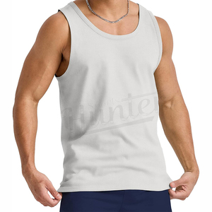 Camiseta sin mangas ligera personalizada de secado rápido, camisetas sin mangas de Color blanco para hombre para verano, camiseta sin mangas para gimnasio, chalecos de Fitness - Product Image 1