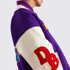 Dernière mode, vente chaude, veste de baseball personnalisée pour homme, veste de printemps, coupe-vent, imperméable, respirante, couleur personnalisée sur le devant, OEM - Product Image 3