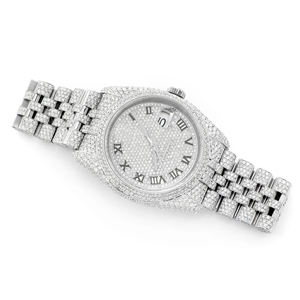 Montre de mode Royale en acier inoxydable avec quartz ETA et moissanite glacée, édition limitée - Product Image 3