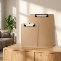 Vente en gros de porte-documents Youda en MDF, format A4, clip à profil bas, surface lisse, coussinets en caoutchouc protecteurs