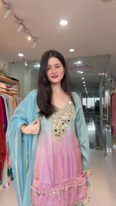 Hi chất lượng Pakistan đầy đủ tay áo thêu phụ nữ ăn mặc punjabi váy salwar kameez bãi cỏ <span class=keywords><strong>kurti</strong></span> bên mặc váy cưới - Product Image 2