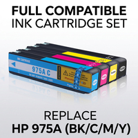Kartrid Inkjet Kapasitas Tinggi Enlite Factory Direct 975A untuk HP PageWide 477dw 452dw Perlengkapan Kantor Wilayah Oseania