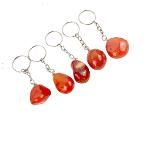 natural stone raw Red carnelian tumbled quartz <b>Keychain</b> Healing wrapped golden Gemstone crystal <b>Keychain</b> healing Wholesaler - Product Image 6