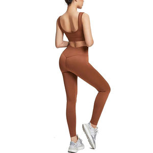 Ensemble de yoga taille haute personnalisé pour femmes vêtements de sport imprimés à la mode pour la course à pied imperméable grande taille équipement de fitness - Product Image 3