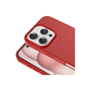 เคสซิลิโคนเหลวพรีเมี่ยมสำหรับ iPhone 16 Pro Max, ฝาหลังซิลิโคนนิ่มป้องกันสีแดงใช้ได้กับ7 plus 11Pro XS - Product Image 5