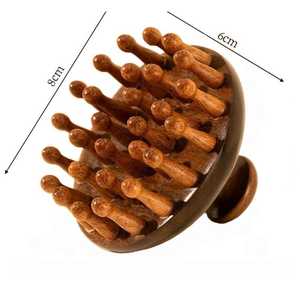 Peine de Madera Natural Pulido y Duradero para Masaje Capilar, Desenredante de Cabello de Dientes Anchos, Masajeador de Cuero Cabelludo para Hombres y Mujeres - Product Image 3