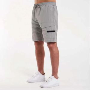 Shorts en polyester et coton pour hommes, shorts de sport avec poche, joggers décontractés, taille à cordon de serrage, style streetwear, short d'été pour homme - Product Image 4
